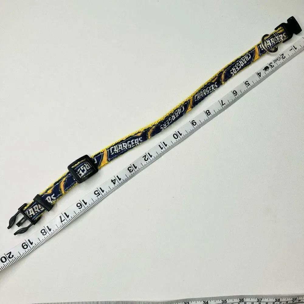 LA Chargers Dog Collar In Blue & Yellow